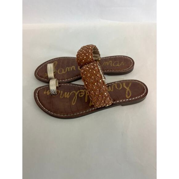 Sam Edelman Germaine Sandal in Gold 7/37 - Picture 2 of 5